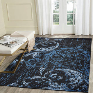 LR Resources Infinity 81318 Black/Sky Blue Area Rug Alternate Image Feature