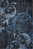 LR Resources Infinity 81318 Black/Sky Blue Area Rug main image