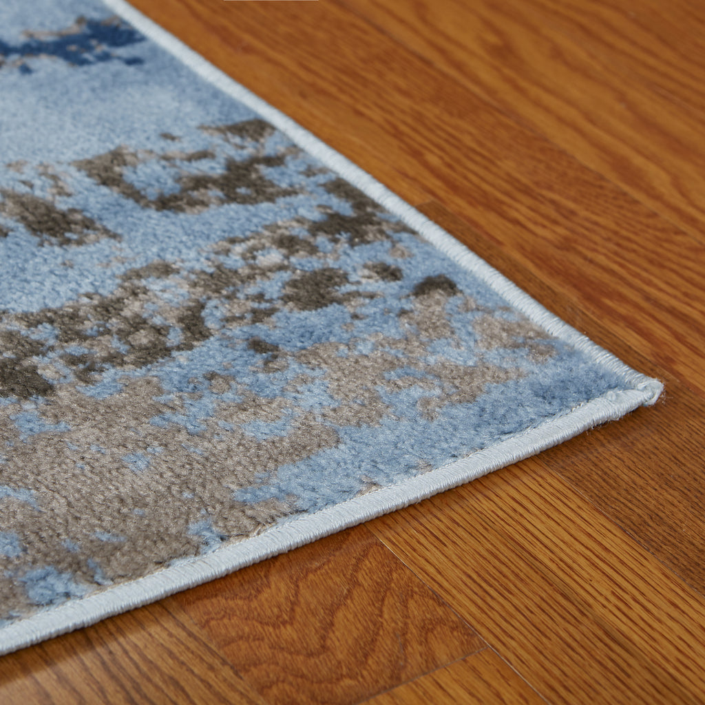 LR Resources Infinity 81319 Light Blue/Soft Blue Area Rug Incredible