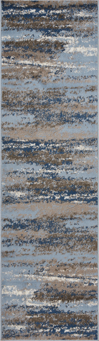 LR Resources Infinity 81319 L Blue / S Area Rug 