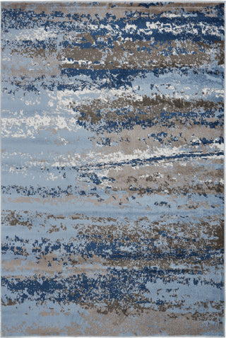 LR Resources Infinity 81319 L Blue / S Area Rug 