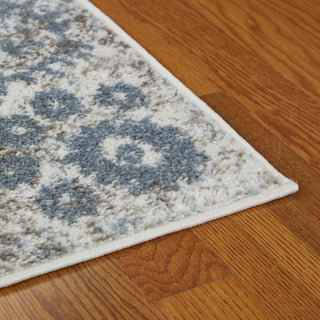 LR Resources Infinity 81331 Gardenia/Slate Blue Area Rug Alternate Image