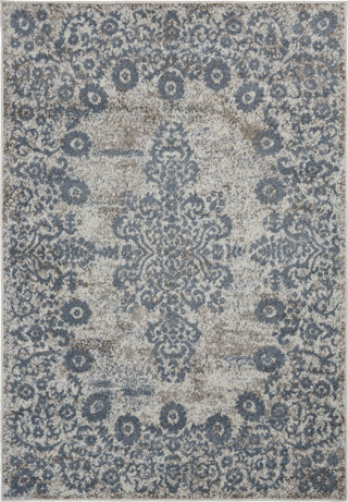 LR Resources Infinity 81331 Gardenia/Slate Blue Area Rug 