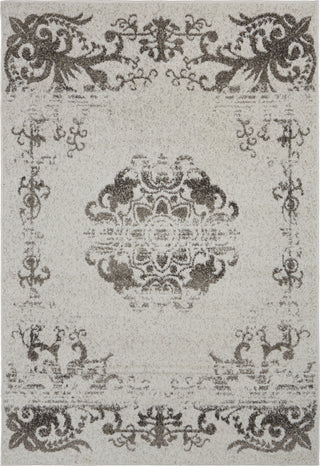 LR Resources Infinity 81333 Gardenia/Walnut Area Rug 