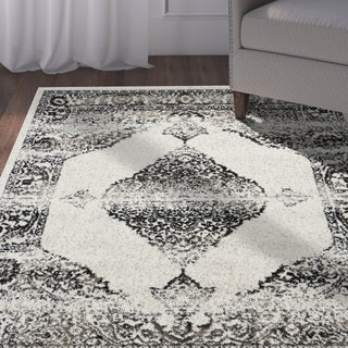 LR Resources Infinity 81335 Gardenia/Walnut Area Rug Alternate Image Feature