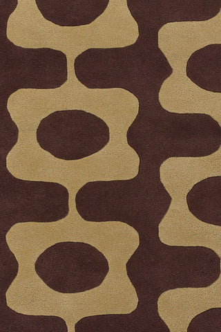 Chandra Inhabit INH-21600 Brown/Tan Area Rug Close Up