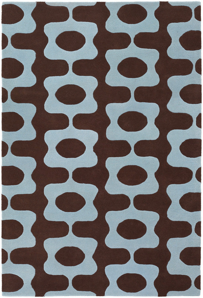 Chandra Inhabit INH-21601 Blue/Brown Area Rug main image