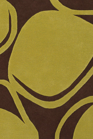 Chandra Inhabit INH-21604 Brown/Green Area Rug Close Up