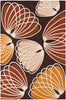 Chandra Inhabit INH-21606 Brown/Orange/White/Peach Area Rug main image