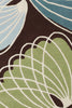 Chandra Inhabit INH-21607 Brown/Green/Blue/White Area Rug Close Up