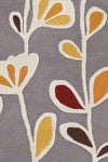 Chandra Inhabit INH-21609 Grey/White/Yellow/Brown/Red Area Rug Close Up