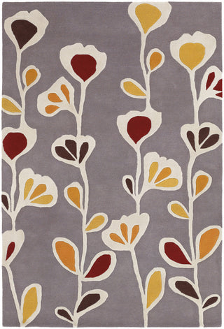 Chandra Inhabit INH-21609 Grey/White/Yellow/Brown/Red Area Rug main image