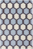 Chandra Inhabit INH-21611 Blue/Brown/White Area Rug main image