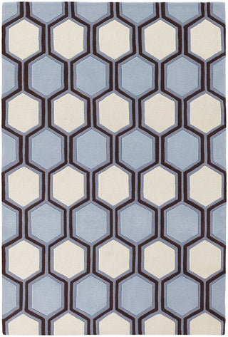 Chandra Inhabit INH-21611 Blue/Brown/White Area Rug main image