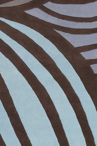 Chandra Inhabit INH-21622 Brown/Blue Area Rug Close Up