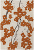 Chandra Inhabit INH-21623 White/Brown/Orange Area Rug main image