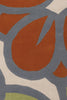 Chandra Inhabit INH-21625 Grey/Orange/White/Green/Rust Area Rug Close Up