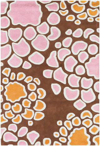 Chandra Inhabit INH-21627 Brown/Orange/Pink/White Area Rug main image