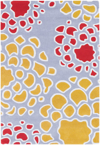 Chandra Inhabit INH-21628 Grey/Gold/Red/White Area Rug main image