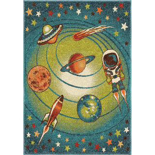 Orian Rugs Innocence Spacewalk Blue Area Rug main image