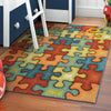 Orian Rugs Innocence Perplexed Puzzle Multi Area Rug Room Scene Feature