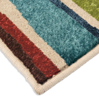 Orian Rugs Innocence Dreamy Stripe Multi Area Rug Corner Shot