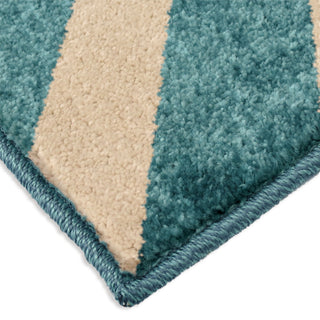 Orian Rugs Innocence New River Light Blue Area Rug Corner Shot