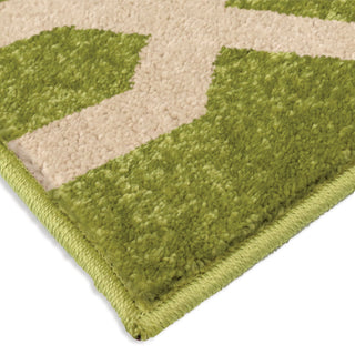 Orian Rugs Innocence Cascades Lime Green Area Rug Corner Shot