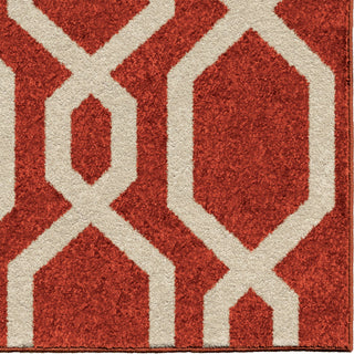 Orian Rugs Innocence Cascades Cherry Red Area Rug Close Up