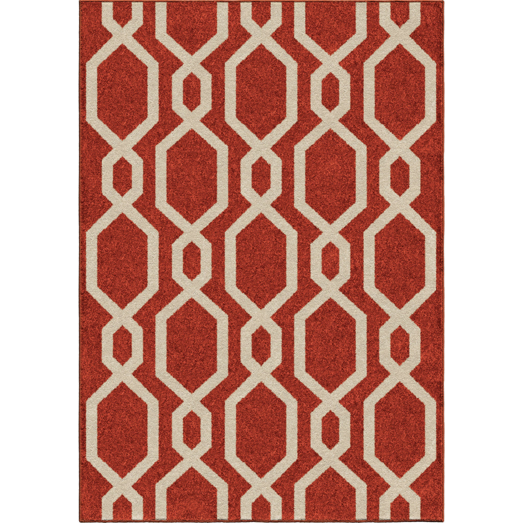 Orian Rugs Innocence Cascades Cherry Red Area Rug main image