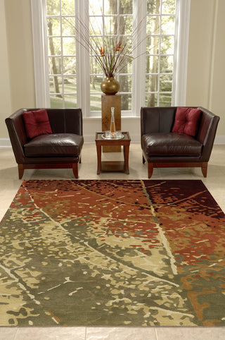 Momeni Impressions IP-02 Leaf Area Rug Roomshot Feature