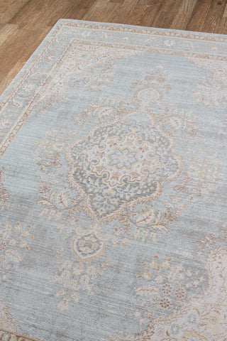 Momeni Isabella ISA-1 Blue Area Rug Corner Image Feature