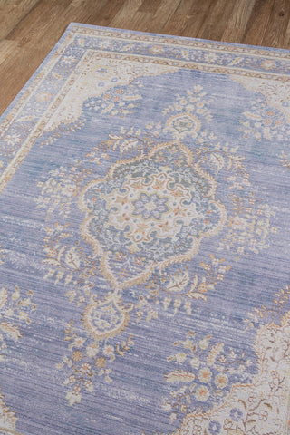 Momeni Isabella ISA-1 Periwinkle Area Rug Corner Image Feature