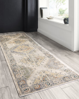 Loloi II Isadora ISA-01 Oatmeal/Silver Area Rug Room Scene 1