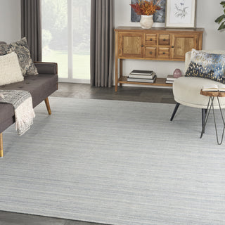 Nourison Interweave IWV01 Light Blue Area Rug Corner Image