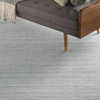 Nourison Interweave IWV01 Light Blue Area Rug Corner Image