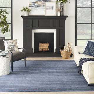 Nourison Interweave IWV01 Navy Area Rug Corner Image