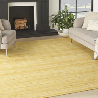 Nourison Interweave IWV01 Yellow Area Rug Corner Image