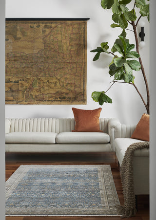 Momeni Izmir IZ-08 Blue Area Rug Lifestyle Image Feature