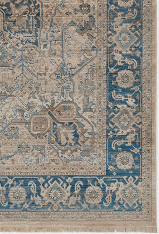 Momeni Izmir IZ-10 Blue Area Rug Corner Image