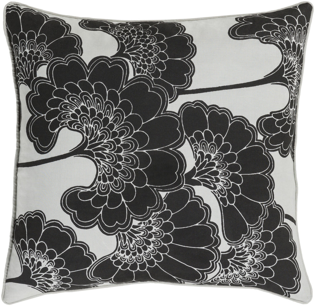 Surya Japanese Floral JA002 Pillow by Florence Broadhurst 20 X 20 X 5 Down filled