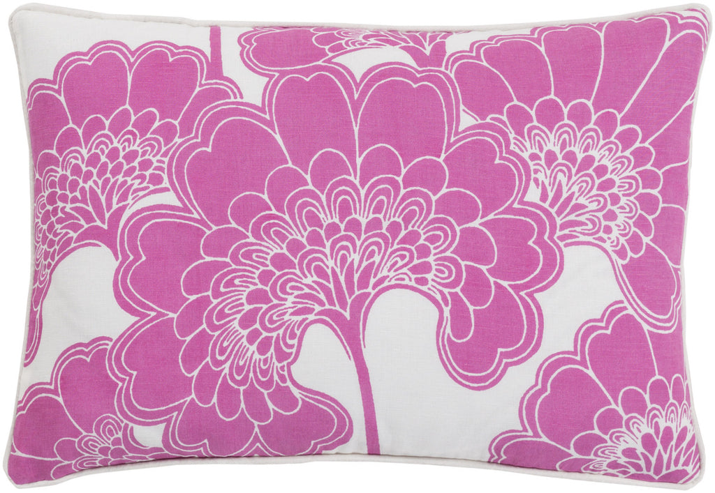 Surya Japanese Floral JA004 Pillow by Florence Broadhurst 13 X 20 X 4 Poly filled