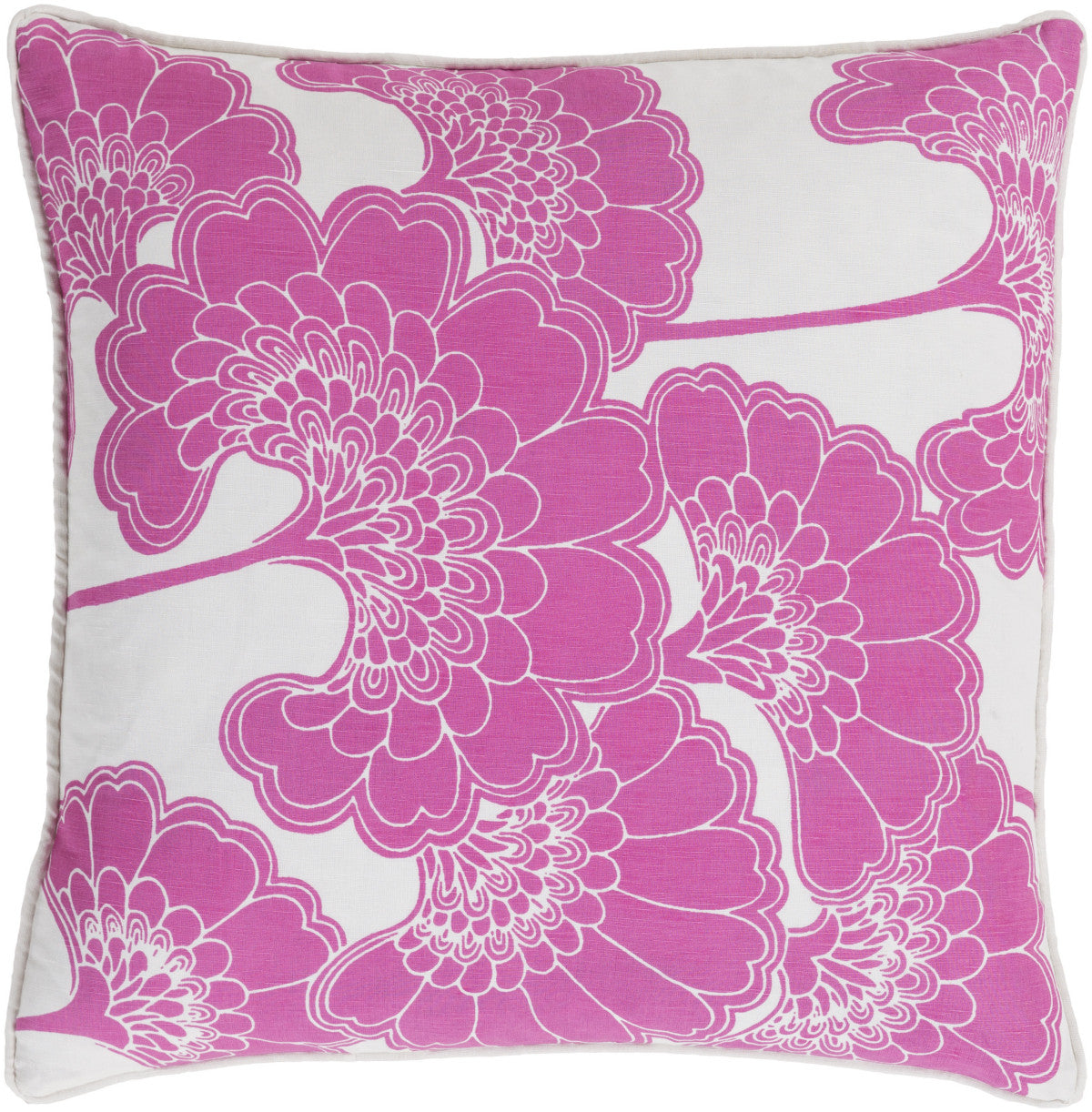 Surya Japanese Floral JA004 Pillow by Florence Broadhurst