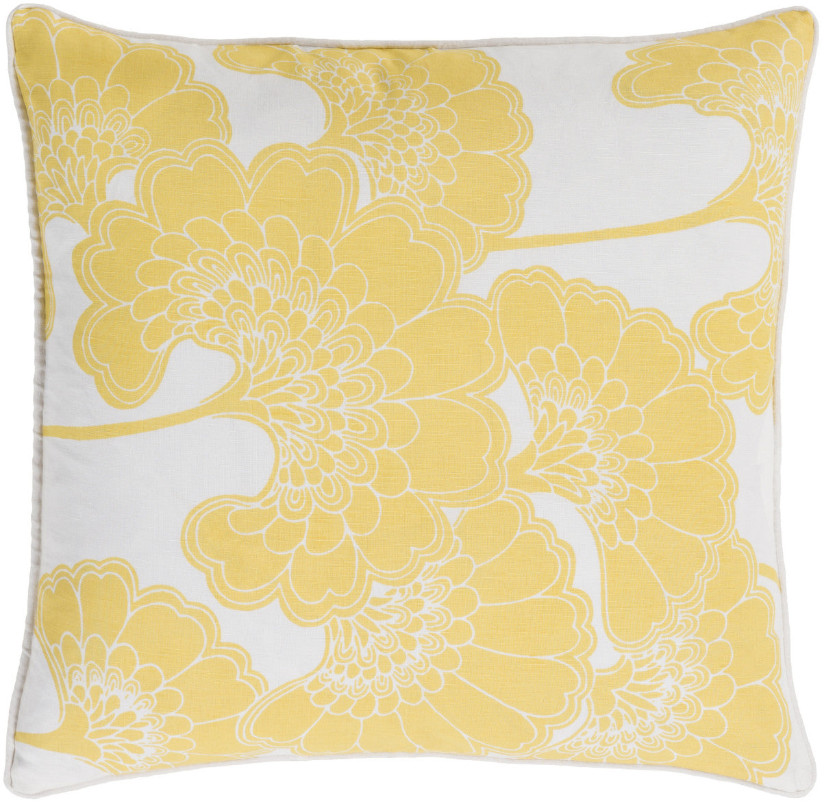 Surya Japanese Floral JA005 Pillow by Florence Broadhurst