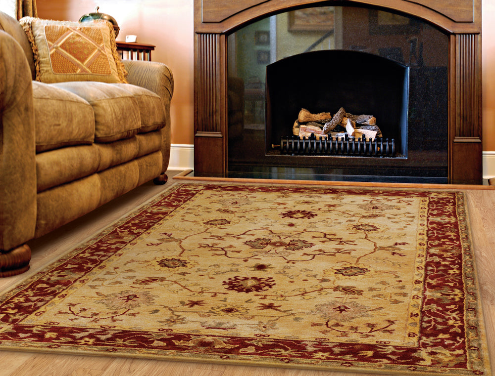 KAS Jaipur 3860 Sand/Rust Tabriz Area Rug Main Image Feature