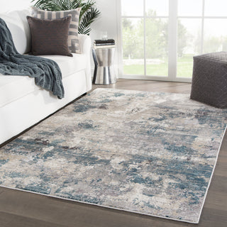 Jaipur Living Aireloom Carraco AIR01 Blue/Cream Area Rug Lifestyle Image Feature