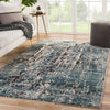 Jaipur Living Aireloom Cassatt AIR06 Dark Blue/Ivory Area Rug Lifestyle Image Feature
