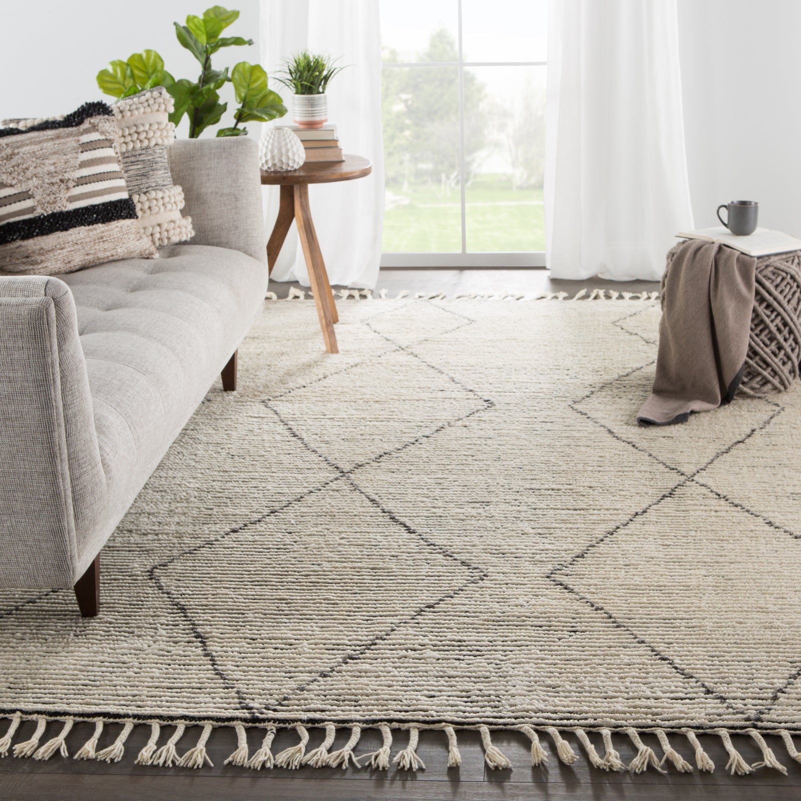 Jaipur Living Alpine Ammil ALP03 Cream/Black Area Rug – Incredible