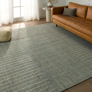 Jaipur Living Amity Vidalia AMI02 Blue/Gold Area Rug Lifestyle Image Feature