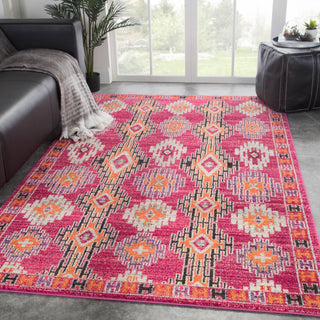 Jaipur Living Amuze Fiori AMZ03 Pink/Purple Area Rug Lifestyle Image Feature